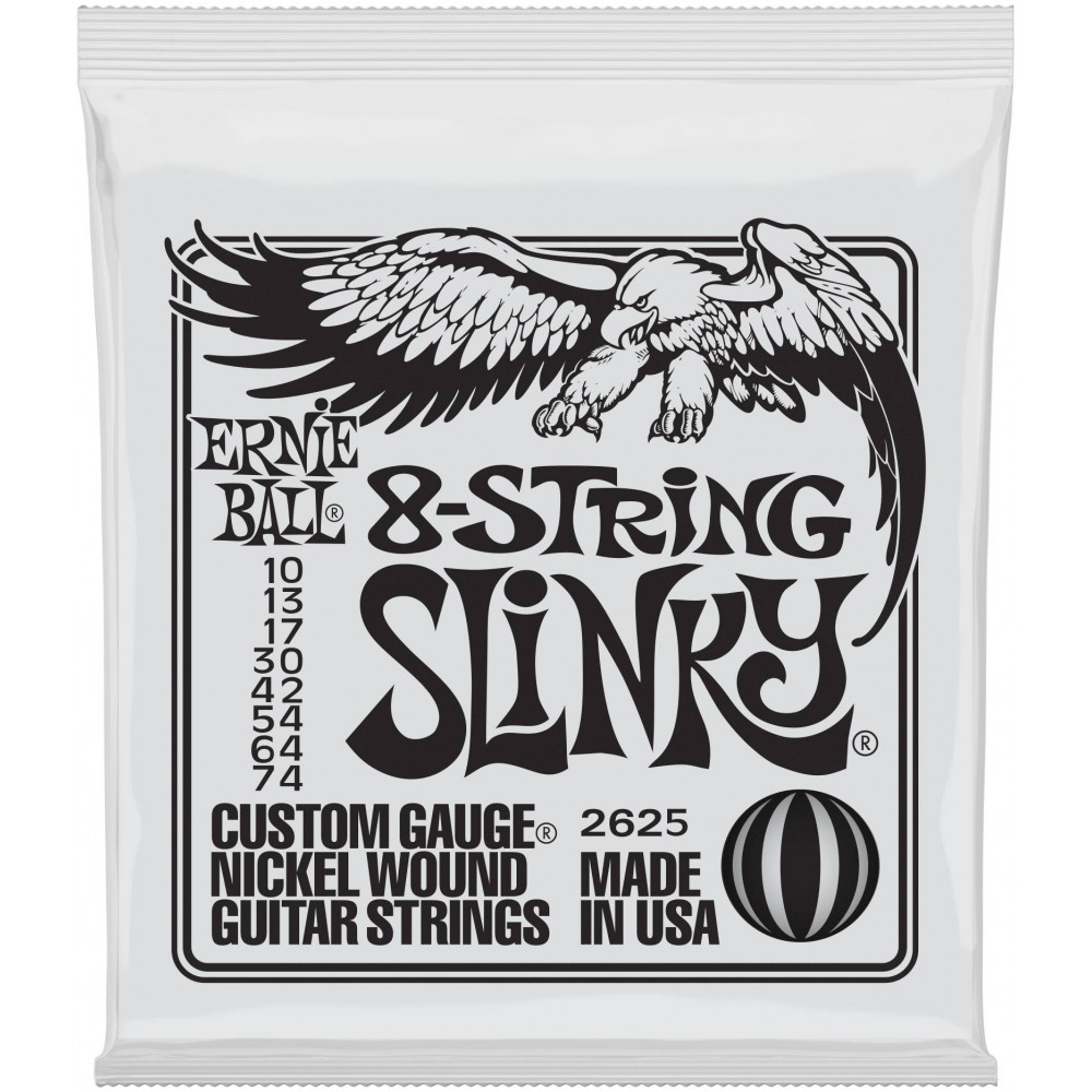 ERNIE BALL 2625 Nickel Wound Slinky 10-74 - Струны для электрогитары 8-струнной