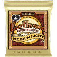 Струны для акустической гитары ERNIE BALL 3003 Earthwood 80/20 Bronze Medium Light 3 Pack 12-54