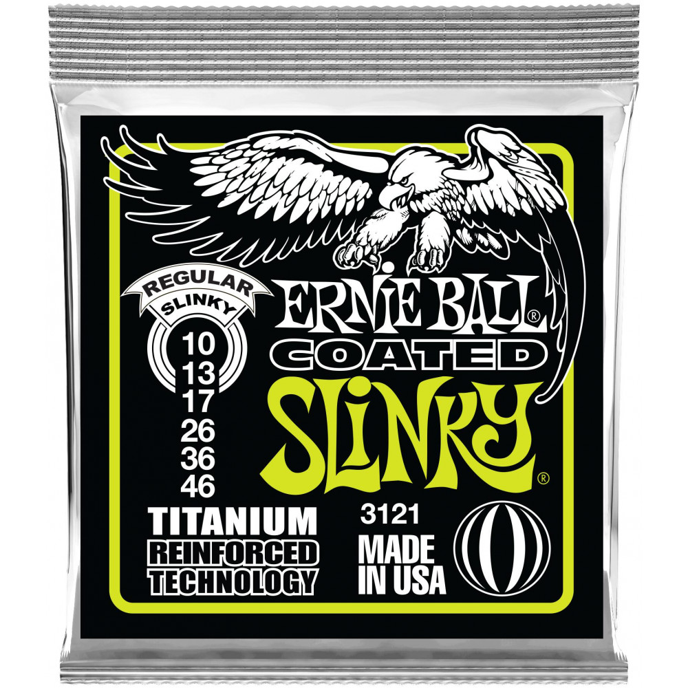 Струны для электрогитары ERNIE BALL 3121 RPS Coated Titanium Slinky Regular 10-46