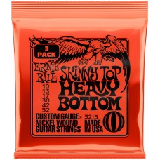 ERNIE BALL 3215 Nickel Wound Slinky Skinny Top Heavy Bottom 3 Pack 10-52 - Струны для электрогитары