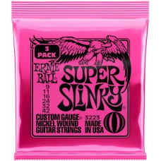 ERNIE BALL 3223 Nickel Wound Slinky Super 3 Pack 9-42 - Струны для электрогитары