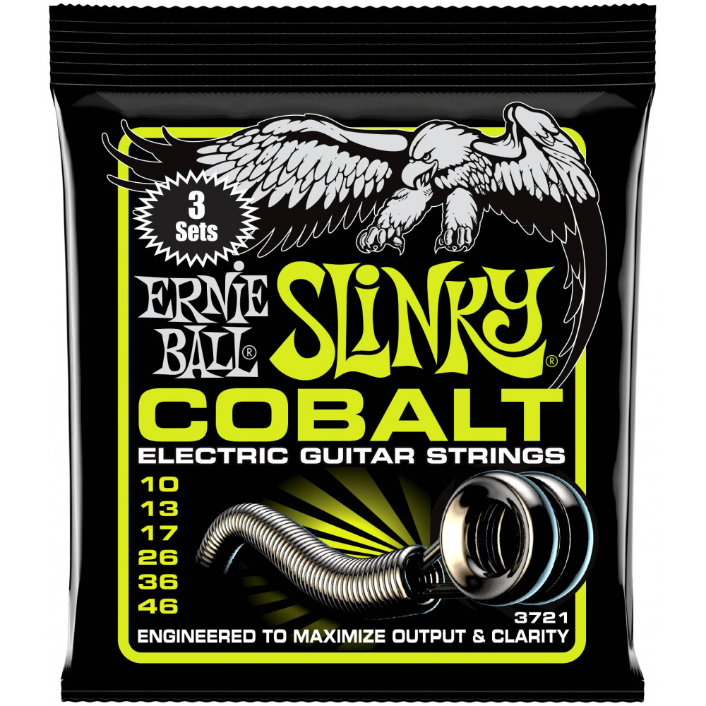 Струны для электрогитары ERNIE BALL 3721 Cobalt Slinky Regular 3 Pack 10-46