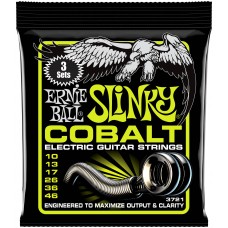 ERNIE BALL 3721 Cobalt Slinky Regular 3 Pack 10-46 - Струны для электрогитары
