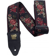 ERNIE BALL 4142 Jacquard Red Rose - Ремень для гитары