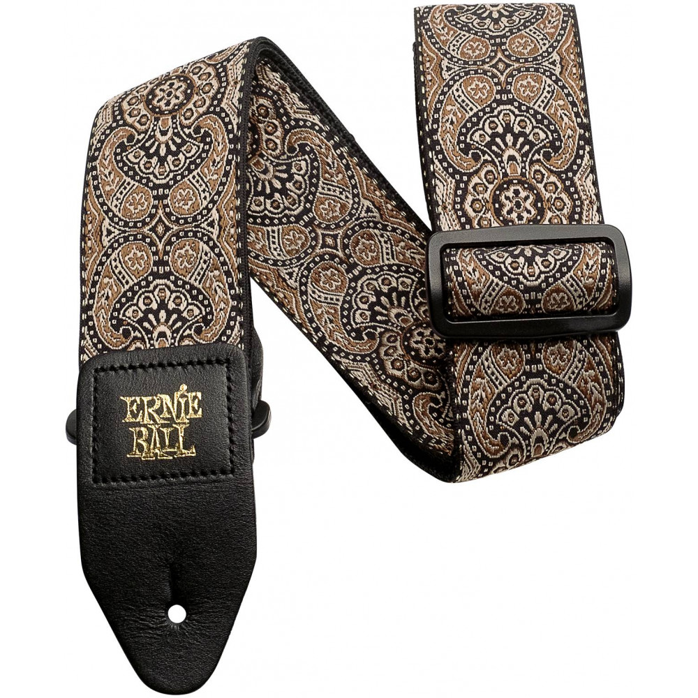 ERNIE BALL 4163 Jacquard Gold & Black Paisley - Ремень для гитары