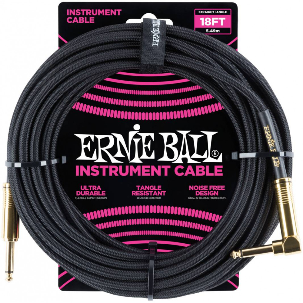 ERNIE BALL 6086, 5.49м - Инструментальный кабель