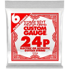 ERNIE BALL 1024 Plain Steel .024 - Струна одиночная для акустической и электрогитары