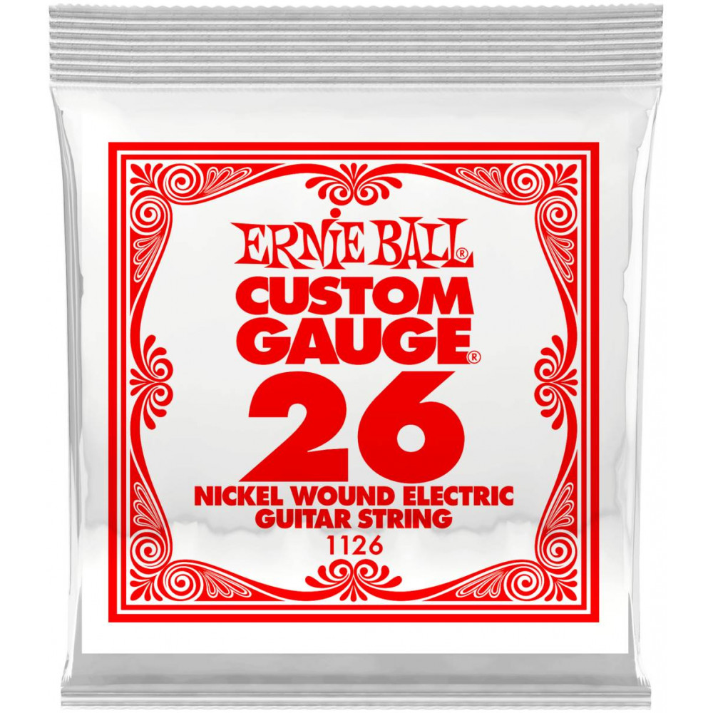 Струна одиночная для электрогитары ERNIE BALL 1126 Nickel Wound .026