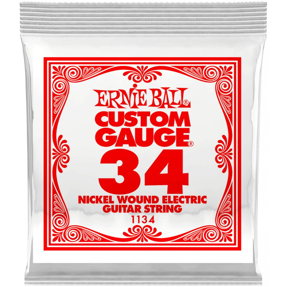 Струна одиночная для электрогитары ERNIE BALL 1134 Nickel Wound .034