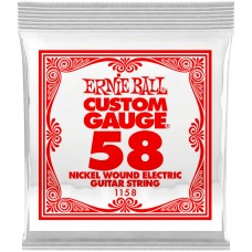 ERNIE BALL 1158 Nickel Wound .058 - Струна одиночная для электрогитары