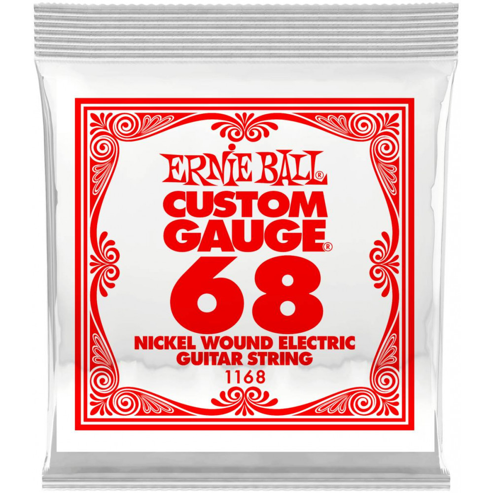 Струна одиночная для электрогитары ERNIE BALL 1168 Nickel Wound .068