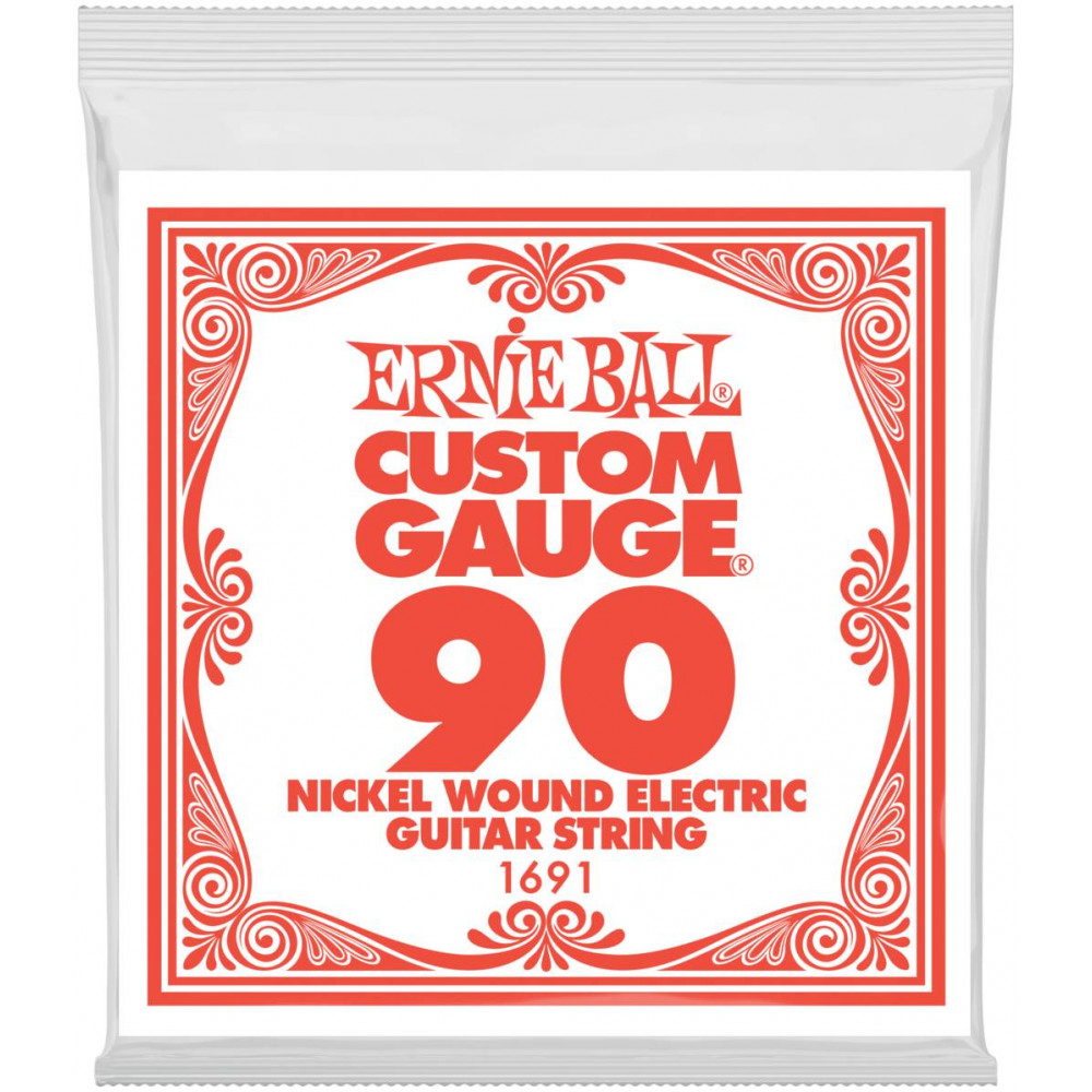 Струна одиночная для электрогитары ERNIE BALL 1691 Nickel Woud .090