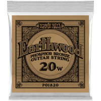 Струна одиночная для акустической гитары ERNIE BALL 1820 Earthwood Phosphor Bronze .020