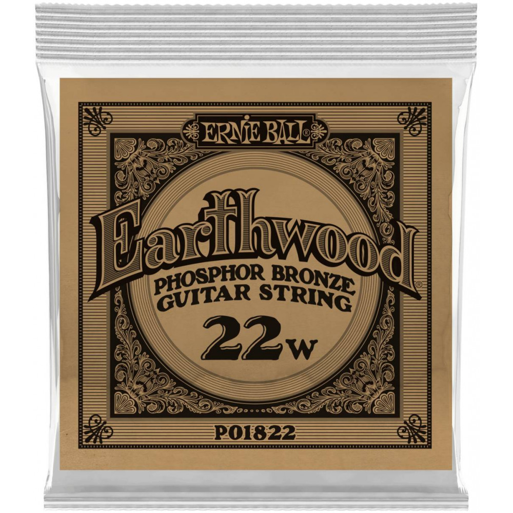 Струна одиночная для акустической гитары ERNIE BALL 1822 Earthwood Phosphor Bronze .022