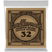 Струна одиночная для акустической гитары ERNIE BALL 1832 Earthwood Phosphor Bronze .032