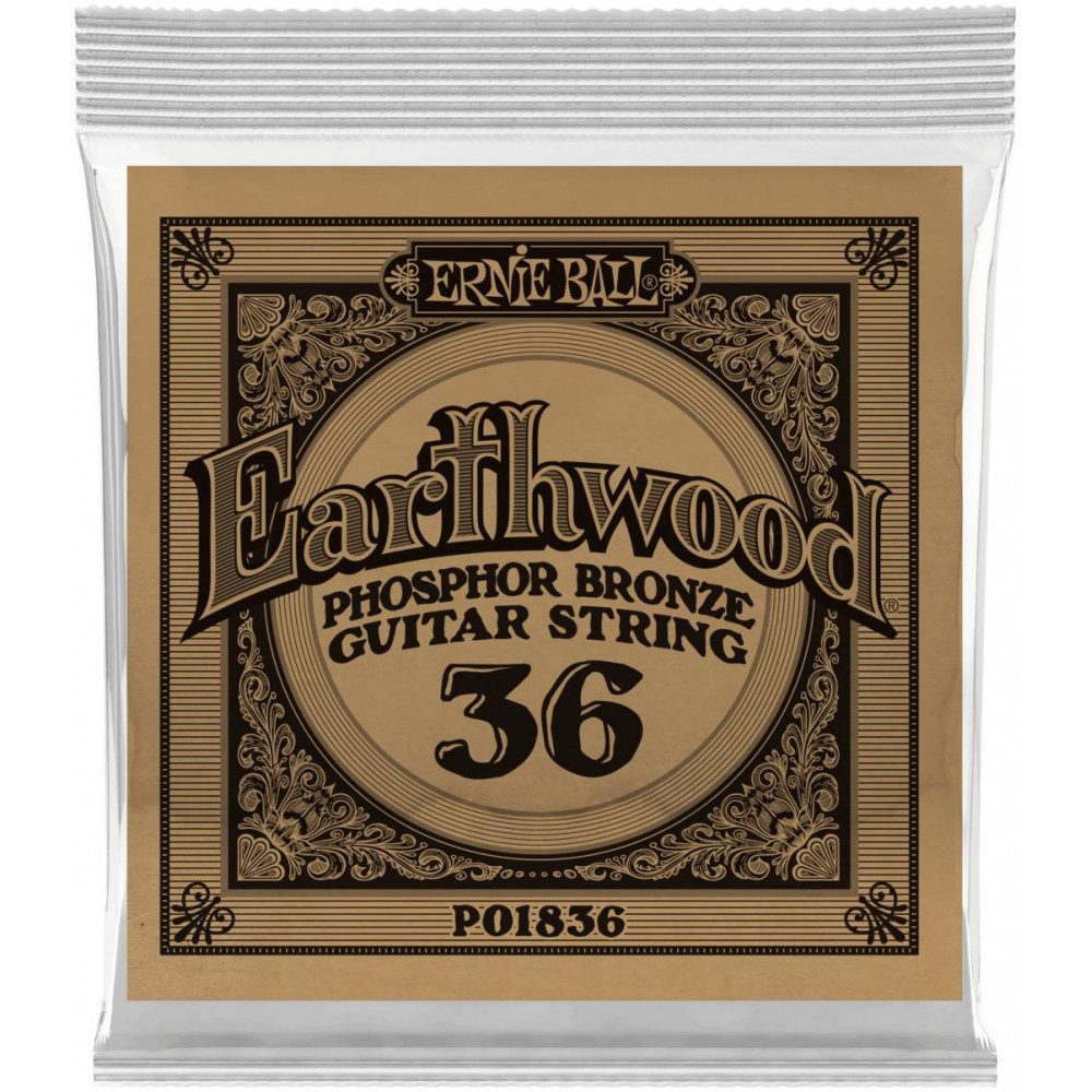 ERNIE BALL 1836 Earthwood Phosphor Bronze .036 - Струна одиночная для акустической гитары