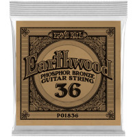 Струна одиночная для акустической гитары ERNIE BALL 1836 Earthwood Phosphor Bronze .036