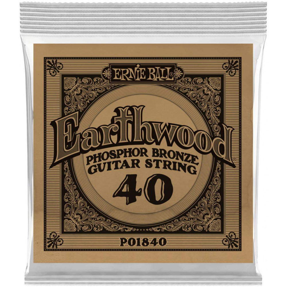 ERNIE BALL 1840 Earthwood Phosphor Bronze .040 - Струна одиночная для акустической гитары