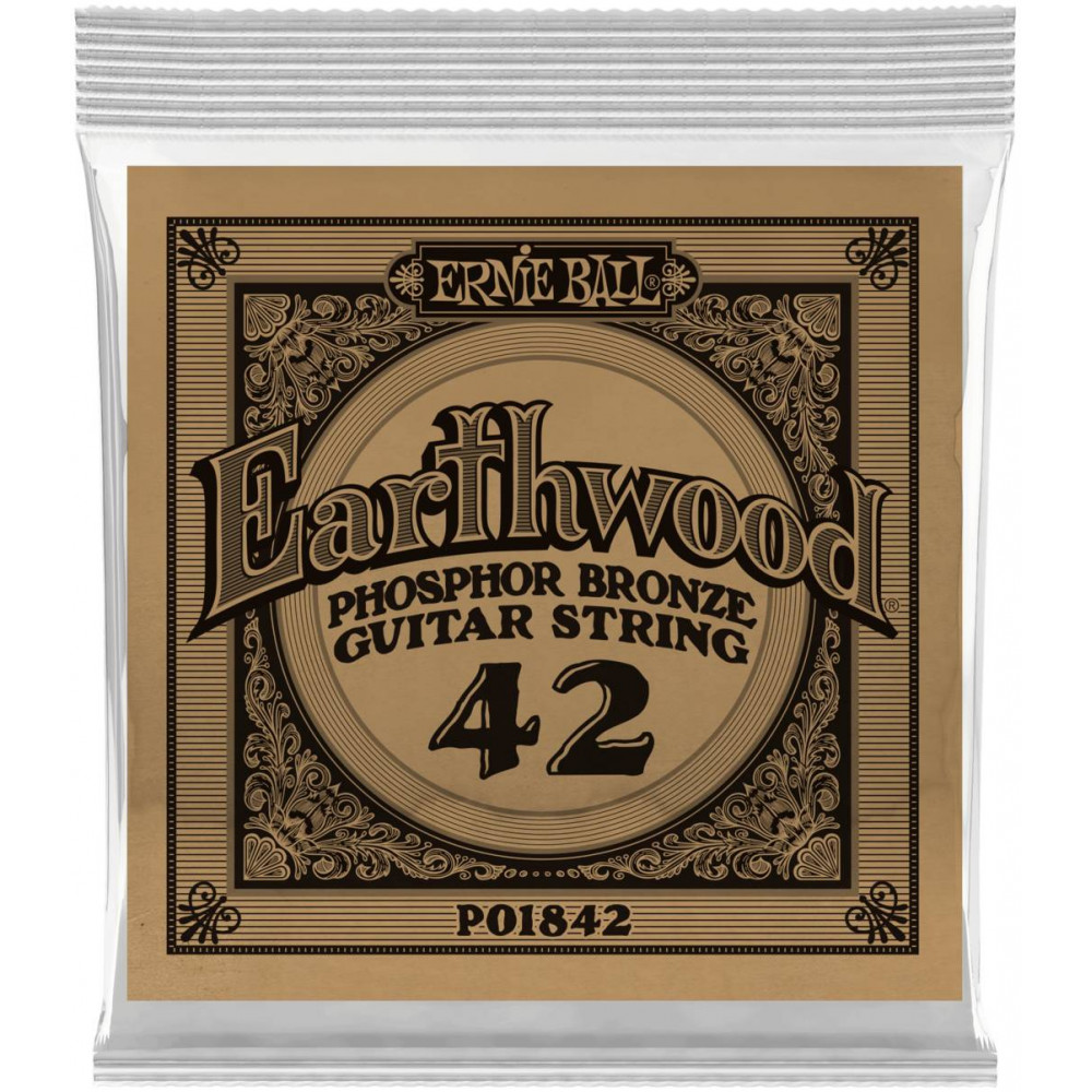 ERNIE BALL 1842 Earthwood Phosphor Bronze .042 - Струна одиночная для акустической гитары