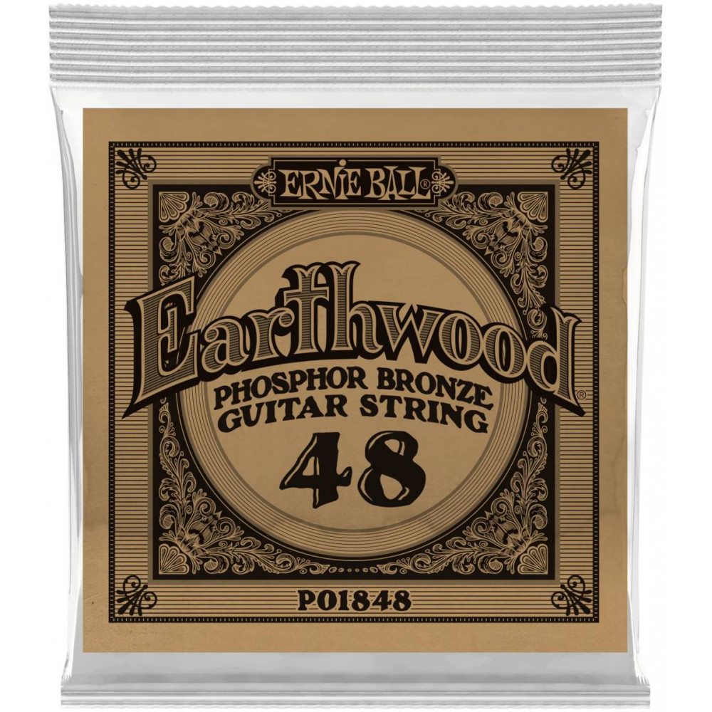 ERNIE BALL 1848 Earthwood Phosphor Bronze .048 - Струна одиночная для акустической гитары