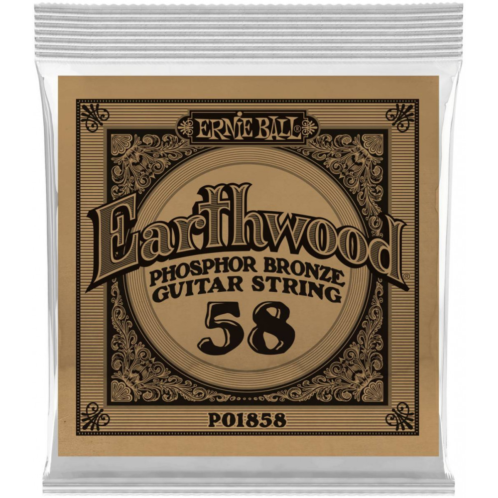 ERNIE BALL 1858 Earthwood Phosphor Bronze .058 - Струна одиночная для акустической гитары