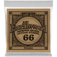 Струна одиночная для акустической гитары ERNIE BALL 1866 Earthwood Phosphor Bronze .066