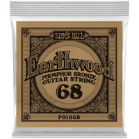 Струна одиночная для акустической гитары ERNIE BALL 1868 Earthwood Phosphor Bronze .068