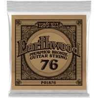 Струна одиночная для акустической гитары ERNIE BALL 1876 Earthwood Phosphor Bronze .076