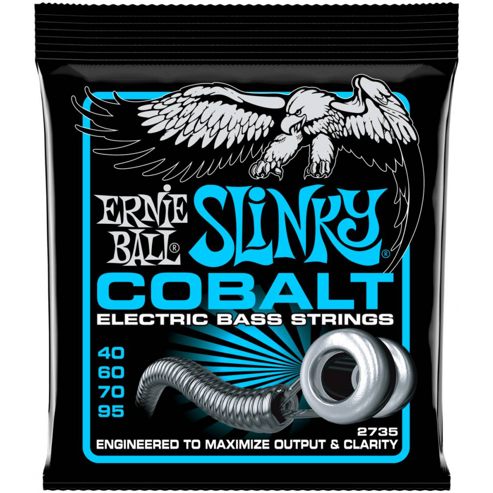 ERNIE BALL 2735 Slinky Cobalt Extra 40-95 - Струны для бас-гитары