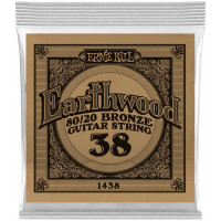 Струна одиночная для акустической гитары ERNIE BALL 1438 Earthwood 80/20 .038