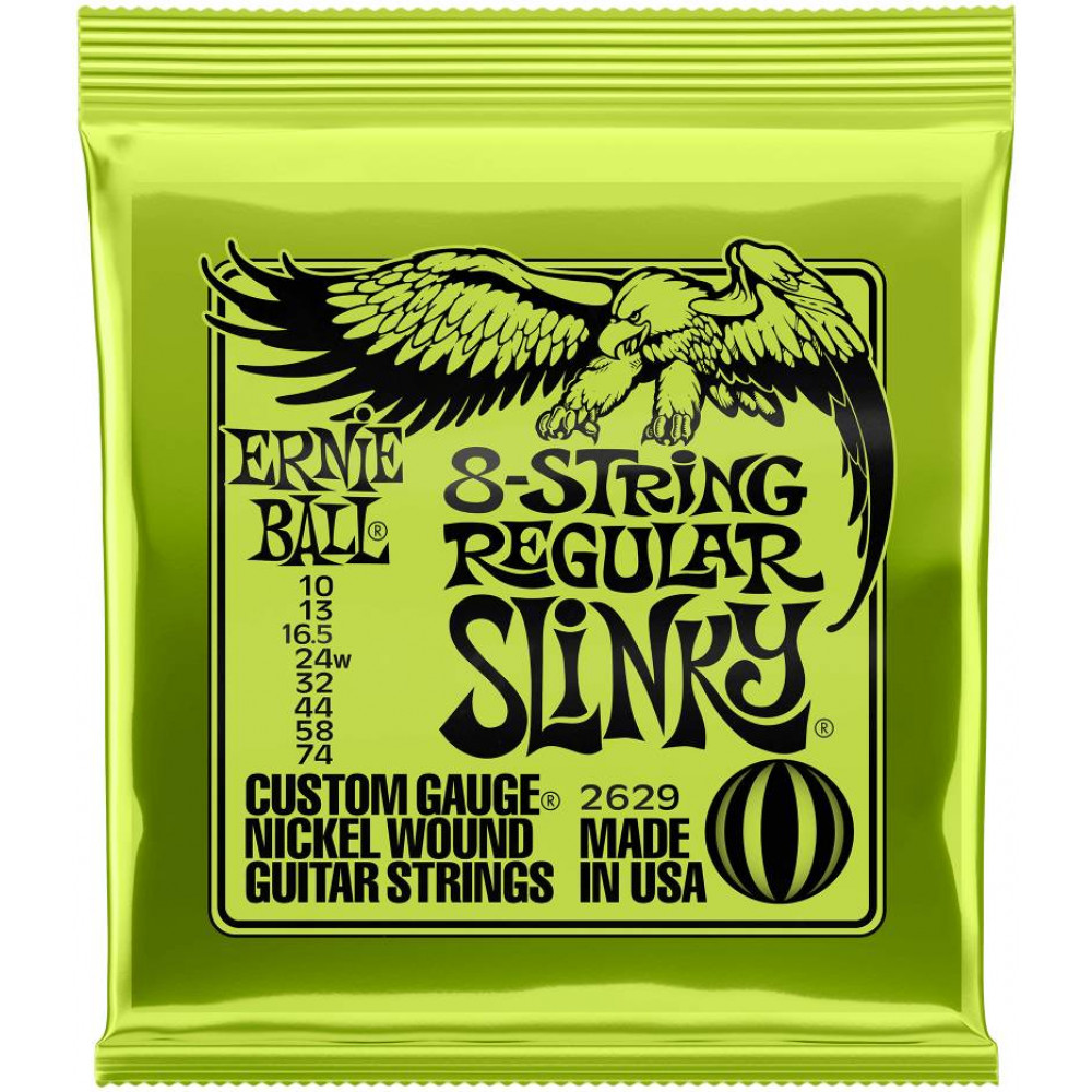 ERNIE BALL 2629 Nickel Wound Slinky Regular 10-74 - Струны для электрогитары 8-струнной