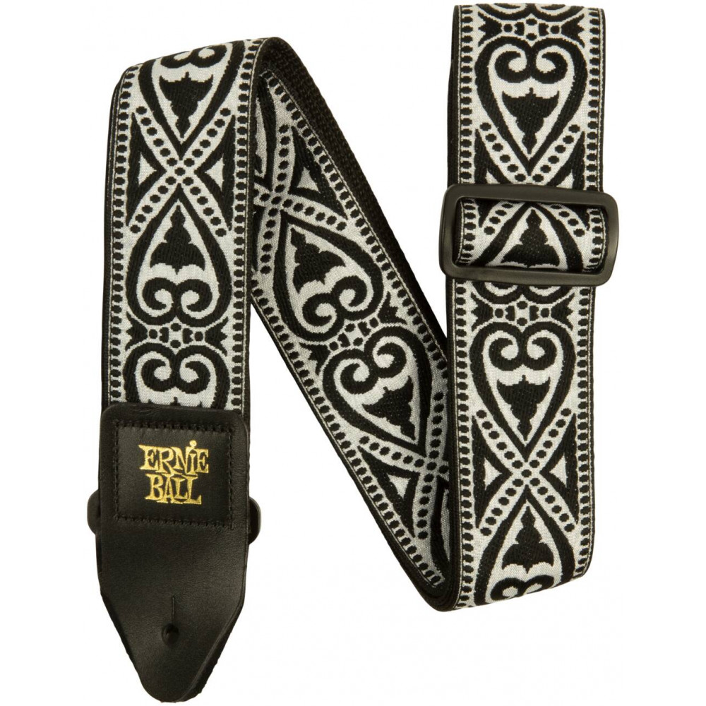 ERNIE BALL 5345 Jacquard Black Heart - Ремень для гитары