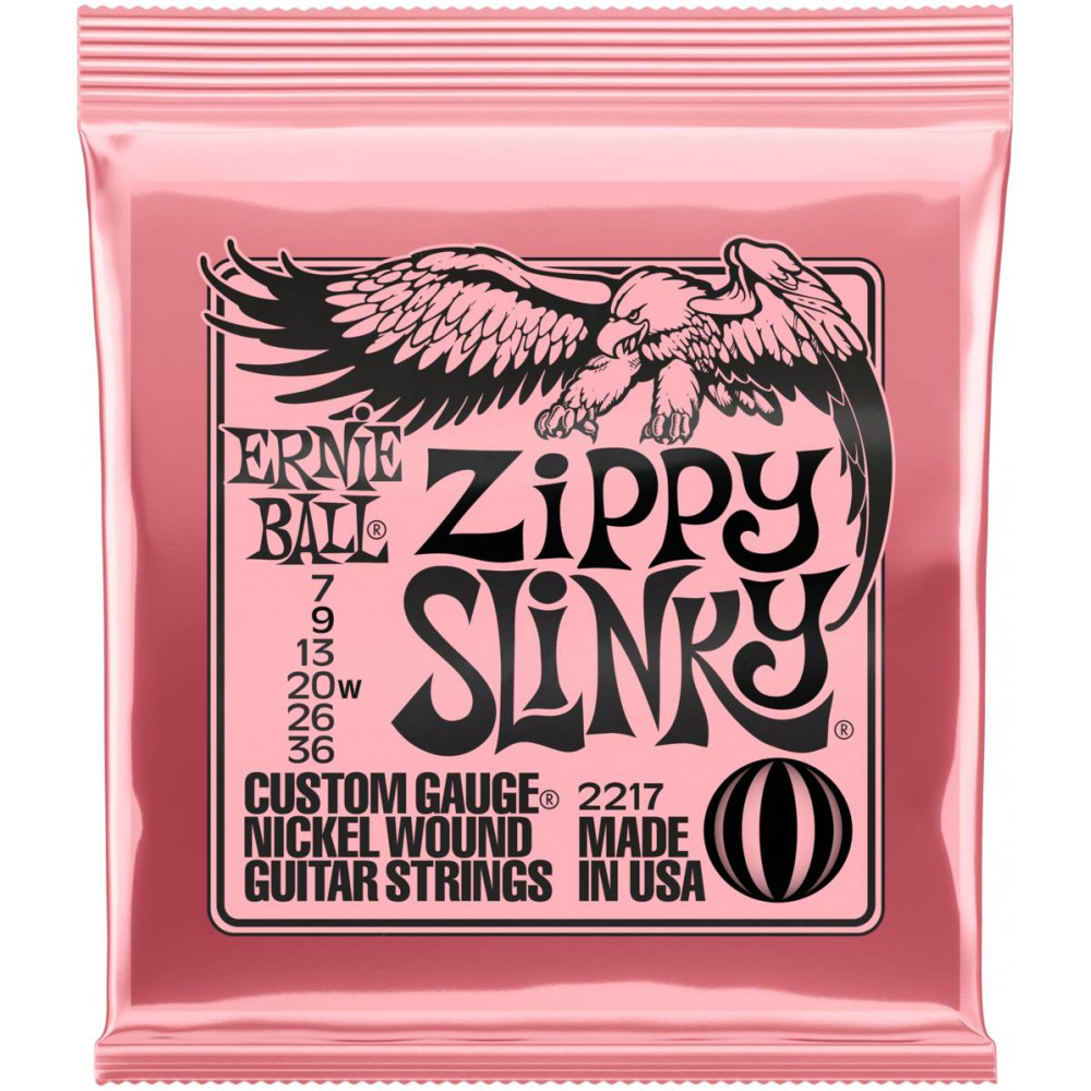 Струны для электрогитары ERNIE BALL 2217 Nickel Wound Slinky Zippy 7-36