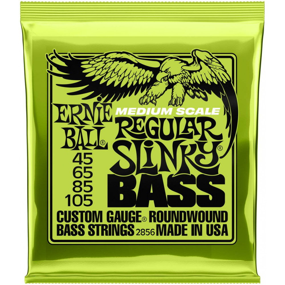Струны для бас-гитары ERNIE BALL 2856 Regular Slinky Medium Scale 45-105