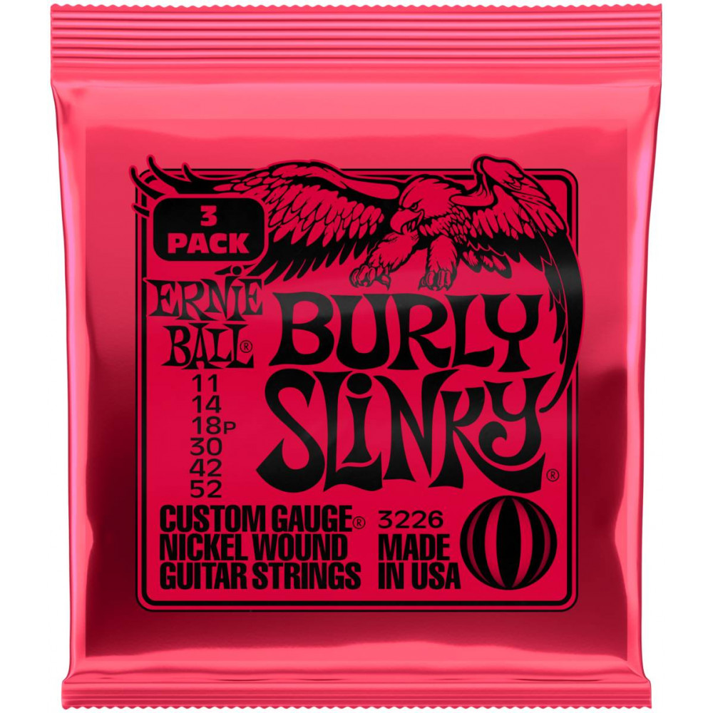 ERNIE BALL 3226 Nickel Slinky Burly 3 Pack 11-52 - Струны для электрогитары