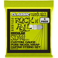 Струны для электрогитары ERNIE BALL 3251 Pure Classic RnR Slinky Regular 3 Pack 10-46