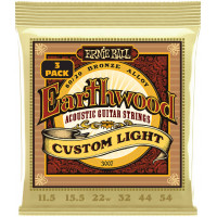 Струны для акустической гитары ERNIE BALL 3007 Earthwood 80/20 Bronze Custom Light 3 Pack 11.5-54