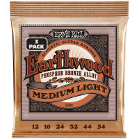 Струны для акустической гитары ERNIE BALL 3546 Earthwood Phosphor Bronze Medium Light 3 Pack 12-54