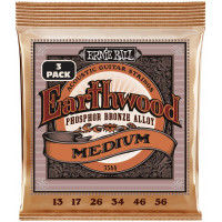 Струны для акустической гитары ERNIE BALL 3544 Earthwood Phosphor Bronze Medium 3 Pack 13-56