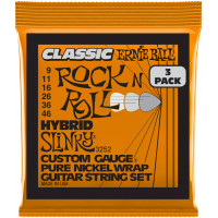 Струны для электрогитары ERNIE BALL 3252 Pure Classic RnR Slinky Hybrid 3 Pack 9-46