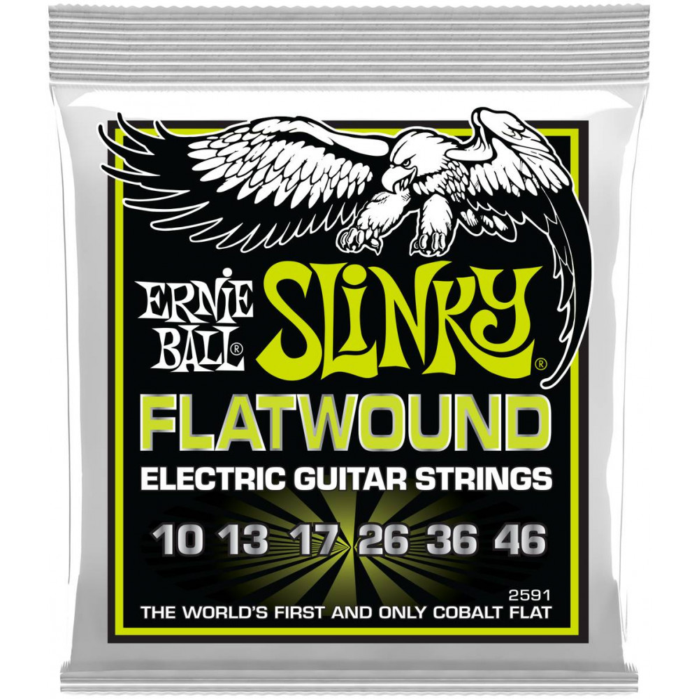 Струны для электрогитары ERNIE BALL 2591 Slinky Flatwound Regular 10-46