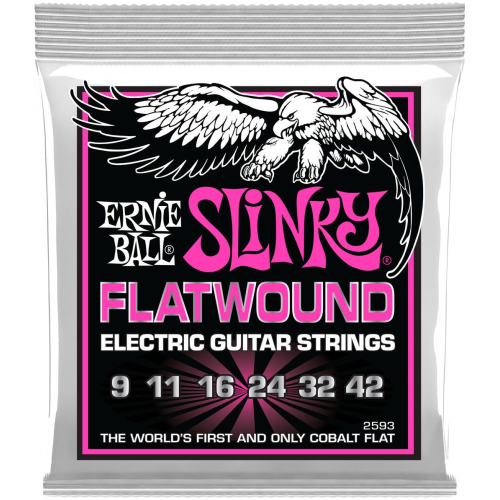 Струны для электрогитары ERNIE BALL 2593 Slinky Flatwound Super 9-42