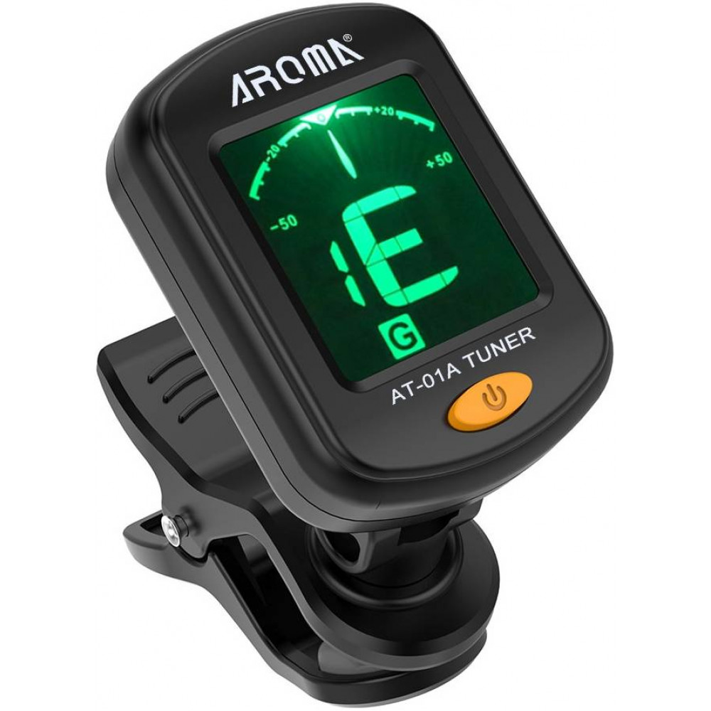 Тюнер хроматический AROMA AT-01A black