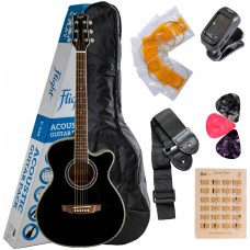 FLIGHT F-230 BLK PACK - Гитара акустическая в наборе