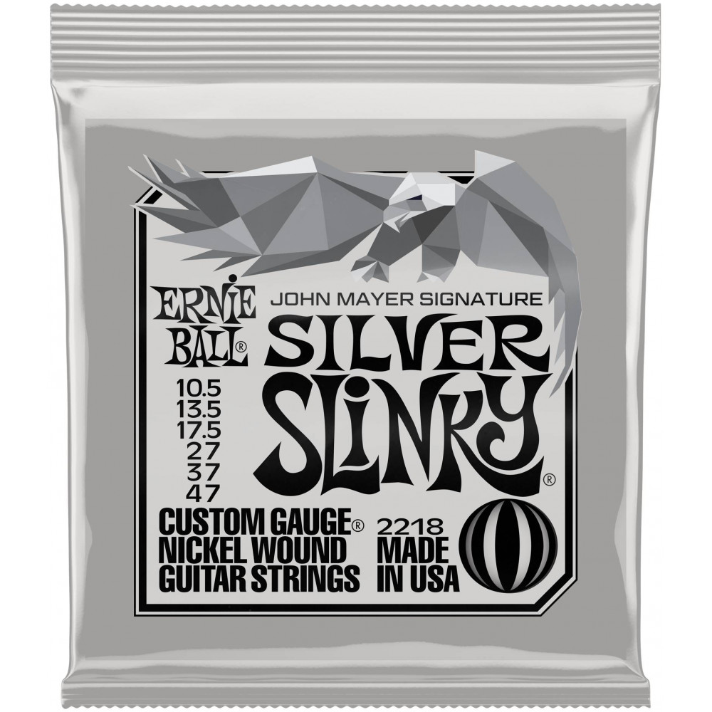 ERNIE BALL 2218 John Mayer Silver Slinky Nickel Wound 10.5-47 - Струны для электрогитары