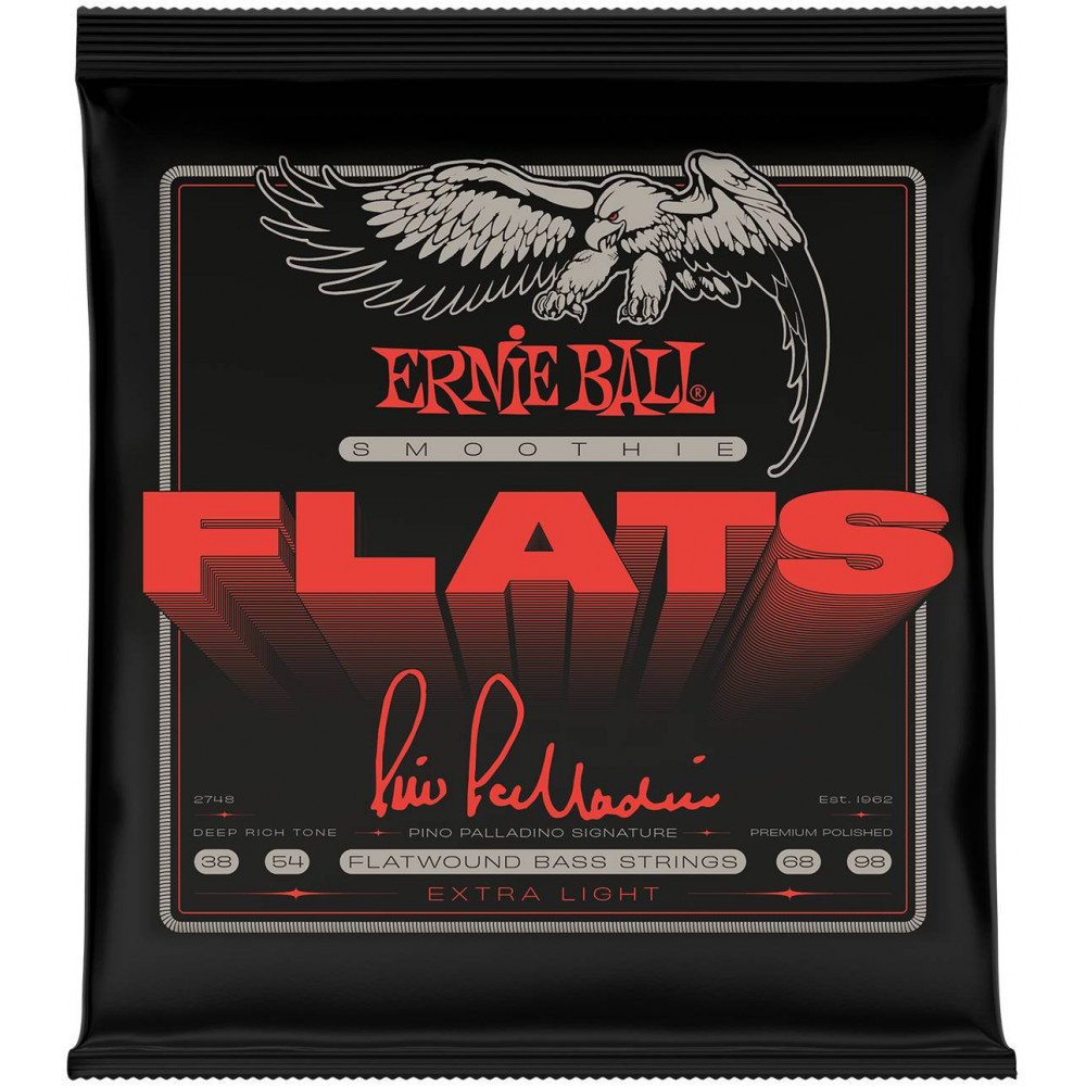 ERNIE BALL 2748 Pino Palladino Smoothie Flats Extra Light 38-98 - Струны для бас-гитары