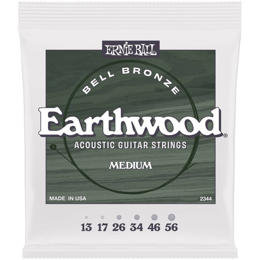 ERNIE BALL 2344 John Mayer Earthwood Bell Bronze Medium 13-56 - Струны для акустической гитары