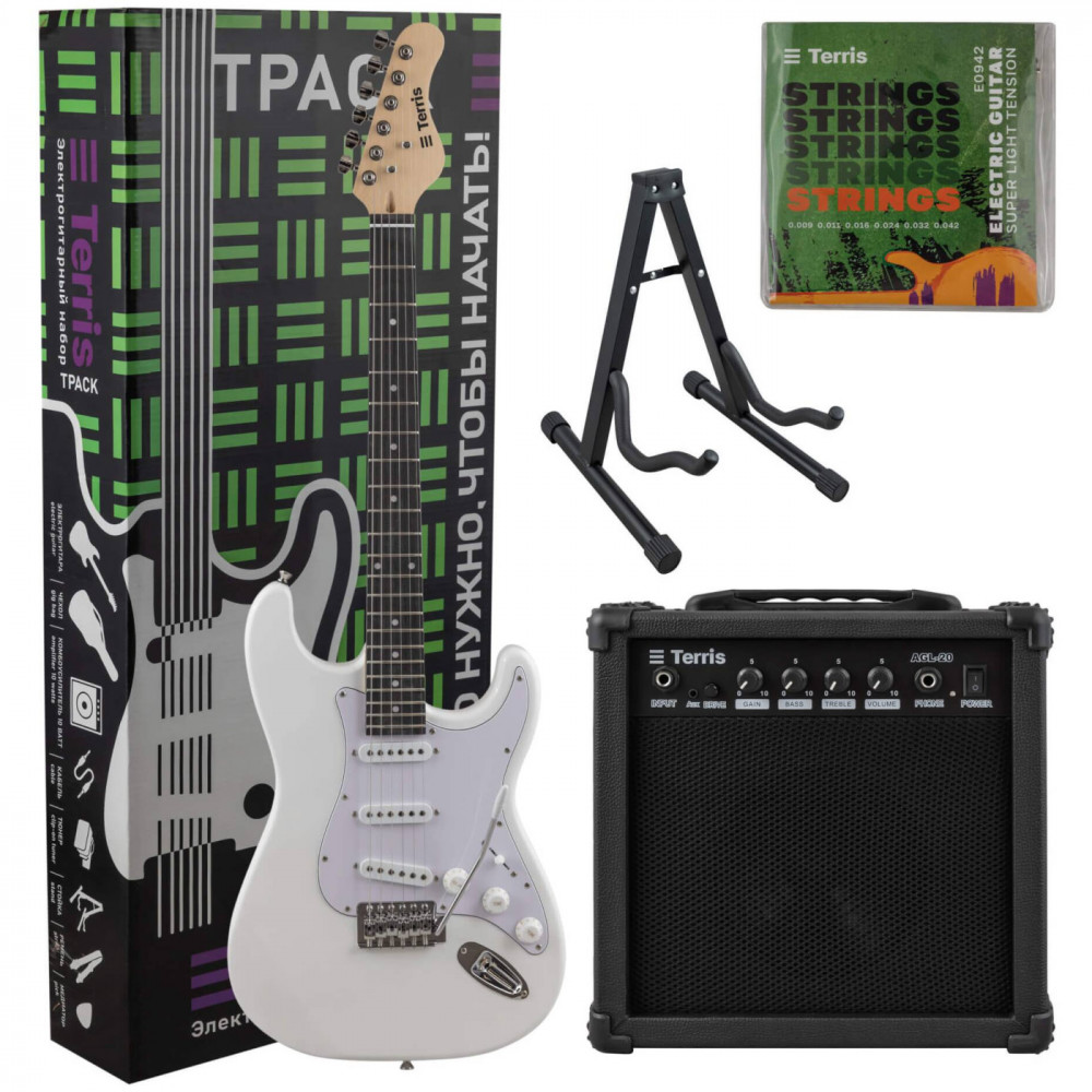 TERRIS TPACK-TST-045 WH - Электрогитара в наборе