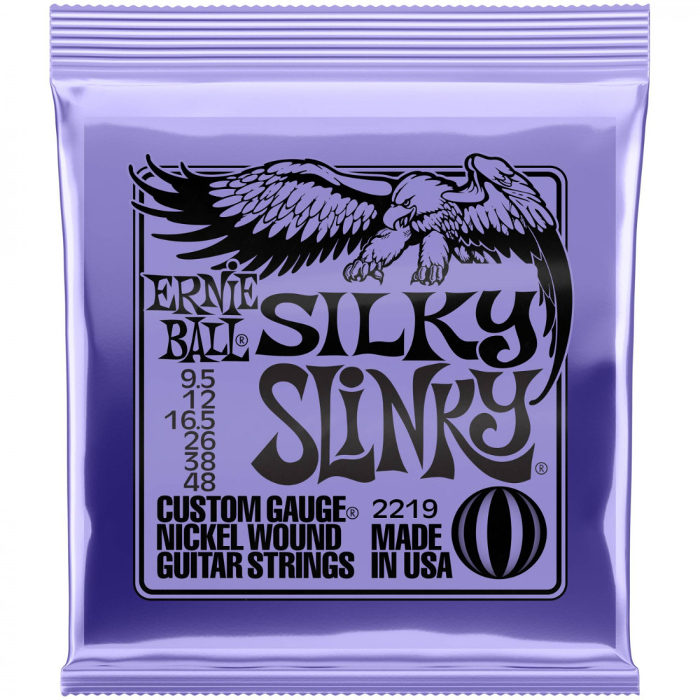 Струны для электрогитары ERNIE BALL 2219 Nickel Wound Slinky Silky 9.5-48