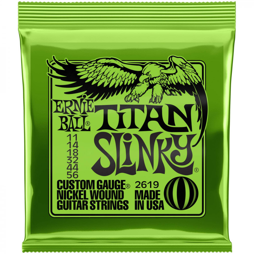 Струны для электрогитары ERNIE BALL 2619 Nickel Wound Slinky Titan 11-56